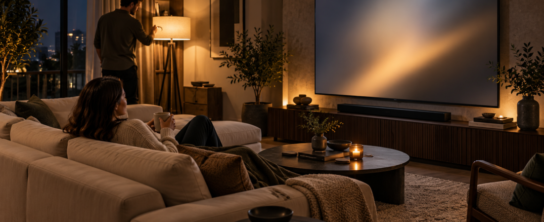 The Room Behind a Better Movie Night: Light, Seating, Picture and Sound